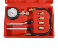 BOOMSTART 8PCS Petrol Engine Cylinder Compression Tester Tool Kit, M10/M12/M14/M18 Compression Gauge Pressure Test Diagnostic Tool Set, Automotive Tool for Car Motorcycle
