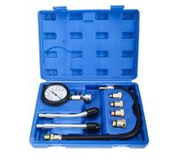 BOOMSTART 8PCS Professional Petrol Engine Compression Tester Kit, M10/M12/M14/M18 Compression Gauge Pressure Test Diagnostic Tool Set, Compression Tester for Petrol Engine