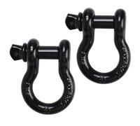 BOOMSTART Heavy Duty Bow Shackle, 4.75 Tons (9,500 Lbs) Screw Pin, 3/4 Inch Alloy Steel D-ring for Towing Lifting Strap, Trucks Pickups Jeeps, Off-Road Vehicles, Black