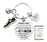 BOOMTOP Football Coach Gifts for Men Thank You Football Coach Keyring Gifts with Card Envelop for Football Soccer Coach Manager Gifts