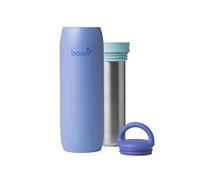 Boon Frosh Portable Breast Milk Chiller - Stainless Steel Breast Milk Cooler - Stainless Steel Portable Milk Storage Container - Blue - Keeps Breast Milk Cold for up to 17 Hours*