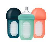 Boon NURSH Reusable Silicone Pouch Bottles, 8 Ounce (Pack of 3)