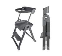 Boon Pivot Toddler Tower - Folding Step Stool for Kids - Montessori Toddler Kitchen Stool Helper - Ages 18 Months to 4 Years, Grey