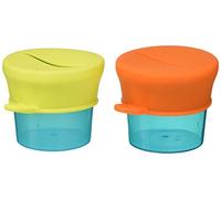 Boon SNUG Stretchy Silicone Lids for Babies from 9 Months+, blue