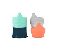 Boon SWAP Baby Spoon Set, Mint, Silicone and Steel Toddlers Spoons, Dual-Ended Spoon, Self-Feeders, Suitable for Babies Aged 4 Months and Older