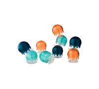 Boon Tomy Jellies Baby Bath Toys, 9 Jellyfish with Suction Cup - Bpa Free, Toddler Toy Suitable for 1, 2 & 3 Years Old Boys & Girls - Navy/Coral