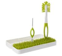 Boon Trip Travel Bottle Drying Rack with Bottle Brush - Green