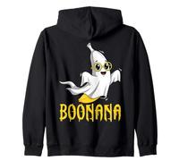 Boonana Banana Cute Banana Kawaii Banana Halloween Ghost Zip Hoodie