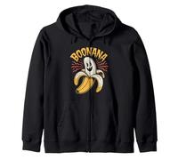 Boonana Banana Ghost Halloween Pun Spooky Humor Zip Hoodie