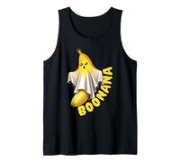 Boonana Cute Boo Funny Halloween Kawaii Ghost Banana Ghost Tank Top