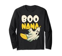 Boonana Cute Kawaii Banana Ghost Halloween Spooky Long Sleeve T-Shirt