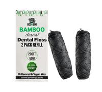 BOONBOO Dental Floss Refill, Charcoal Woven Thread, 2 Pieces, Unflavored