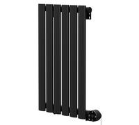 Boone Colore Horizontal Digital Thermostatic Electric Single Panel Radiator | Matt Black | Mild Steel | 600mm x 360mm