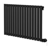Boone Colore Horizontal Digital Thermostatic Electric Single Panel Radiator | Matt Black | Mild Steel | 600mm x 960mm