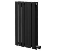 Boone Colore Horizontal Electric Double Panel Radiator | Matt Black | Mild Steel | 600mm x 360mm