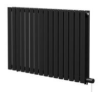 Boone Colore Horizontal Electric Double Panel Radiator | Matt Black | Mild Steel | 600mm x 960mm