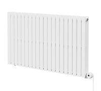 Boone Horizontal Digital Thermostatic Electric Double Panel Radiator | White | Mild Steel | 600mm x 1200mm