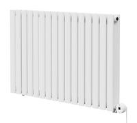Boone Horizontal Digital Thermostatic Electric Double Panel Radiator | White | Mild Steel | 600mm x 960mm
