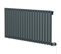 Boone Horizontal Digital Thermostatic Electric Single Panel Radiator | Anthracite | Mild Steel | 600mm x 1200mm