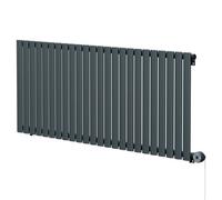 Boone Horizontal Digital Thermostatic Electric Single Panel Radiator | Anthracite | Mild Steel | 600mm x 1440mm