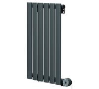 Boone Horizontal Digital Thermostatic Electric Single Panel Radiator | Anthracite | Mild Steel | 600mm x 360mm