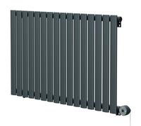 Boone Horizontal Digital Thermostatic Electric Single Panel Radiator | Anthracite | Mild Steel | 600mm x 960mm