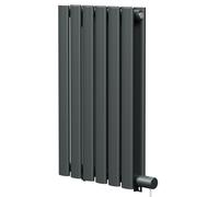 Boone Horizontal Electric Double Panel Radiator | Anthracite | Mild Steel | 600mm x 360mm
