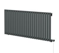Boone Horizontal Electric Single Panel Radiator | Anthracite | Mild Steel | 600mm x 1440mm