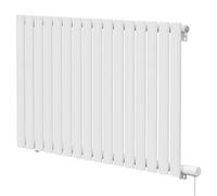 Boone Horizontal Electric Single Panel Radiator | White | Mild Steel | 600mm x 960mm