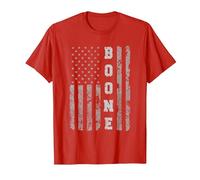 Boone, North Carolina, American Flag T-Shirt, Men, Red, 3X-Large