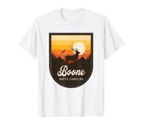 Boone North Carolina NC Mountains Deer Hawk Family Trip T-Shirt