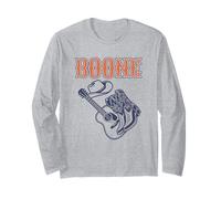 Boone Personalized Name Retro Cowboy Boots Western Style Long Sleeve T-Shirt
