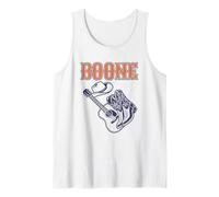 Boone Personalized Name Retro Cowboy Boots Western Style Tank Top