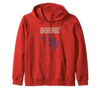 Boone Personalized Name Retro Cowboy Boots Western Style Zip Hoodie