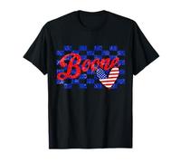Boone Red Blue Personalized Name Retro America I Love T-Shirt