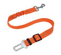 BOOOMU Dog Seat Belt,Belt for Dogs with Elastic Bungee Buffer,Adjustable Safety Dog Car Harness. (Orange)