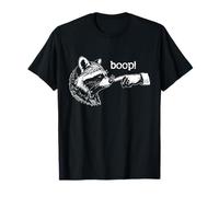 Boop Raccoon Finger Touching Nose Vintage Animal Meme T-Shirt