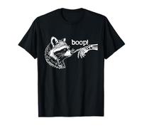 Boop Raccoon Finger Touching Nose Vintage Animal Meme T-Shirt