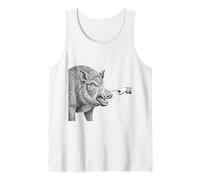 Boop the Angry Boar Design for Animal Lovers and Fun Tank Top