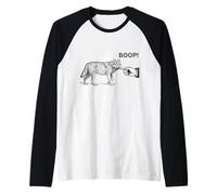 Boop the Angry Wolf Design for Animal Lovers and Fun Raglan Baseball Tee