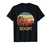 Boop The Bear Funny Grizzly Bear Wildlife Value Graphic T-Shirt, Men, Black, XL