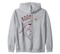Boop! Vintage Shark Funny Beach Surfing Sea Ocean Life Meme Zip Hoodie