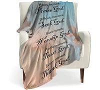 BOOPBEEP Healing Throw Blanket with Inspirational Thoughts and Prayers- Religious Soft Throw Blanket Inspirational Blankets and Throws 60x80 Inch Throw Blankets Perfect Caring Gift for Men & Women