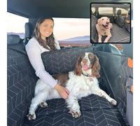 Boops & Floofs Convertible Back Seat Extender for Dogs, Half Seat Extender, Non-Slip Waterproof Hard Bottomed Hammock, Allows Passengers (PAT Pending 63/550,158)
