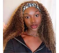 Boopwine Ombre Highlight Headband Wig Human Hair #4/27
