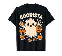 Boorista Cute Ghost Coffee Halloween Pumpkin Spice T-Shirt