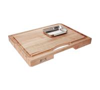 Boos Block Juice Groove Chopping Board With Drip Tray - Butchers Block Chopping Board - Extra Thick Chopping Board - North American Hard Maple - Meat Carving Board - 24 x 18 x 2,25 Inches
