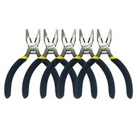 BOOSDEN 5 Pack Mini Lineman's Pliers, 5 Inch High Leverage Cutting Pliers, Side Cutter Linesman Plier for Electrician Work, Jewelry Making, DIY, Wire Cutting and Gripping