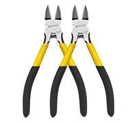 BOOSDEN 6.5" Wire Cutters, 2 Pack, Precision Side Cutter, Spring Loaded Cutting Pliers, Dikes for Artificial Flowers & Crafting