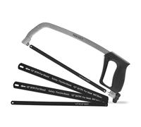 BOOSDEN Hacksaw for Metal, Adjustable Hack Saw Frame Set with 4 12'' Blades (2 Bi-Metal 8TPI/24TPI + 2 HSS 24TPI), Hack Saws, Metal Hacksaw for Cutting Wood, PVC - Mini Hacksaw for Metal Cutting